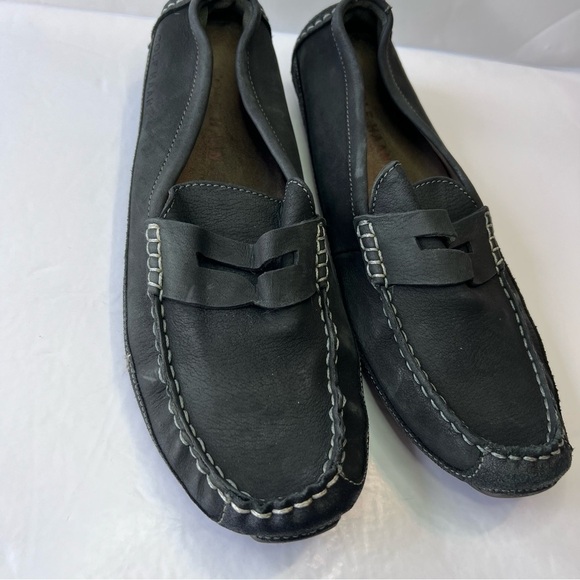 EUC COLE HAAN Black Wyatt Penny Loafer Suede Driver Driving Mocs Size 10.5M - Picture 3 of 13